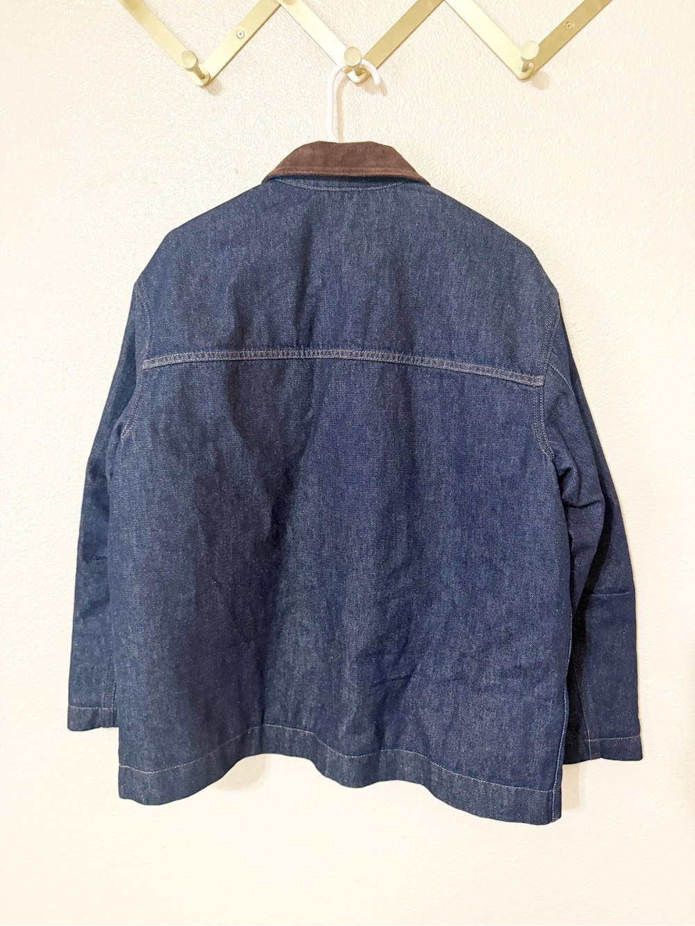 Madewell Denim Chore Jacket Suede Collar in Rinse Wash size medium NEW $228 MSRP - Picture 9 of 12
